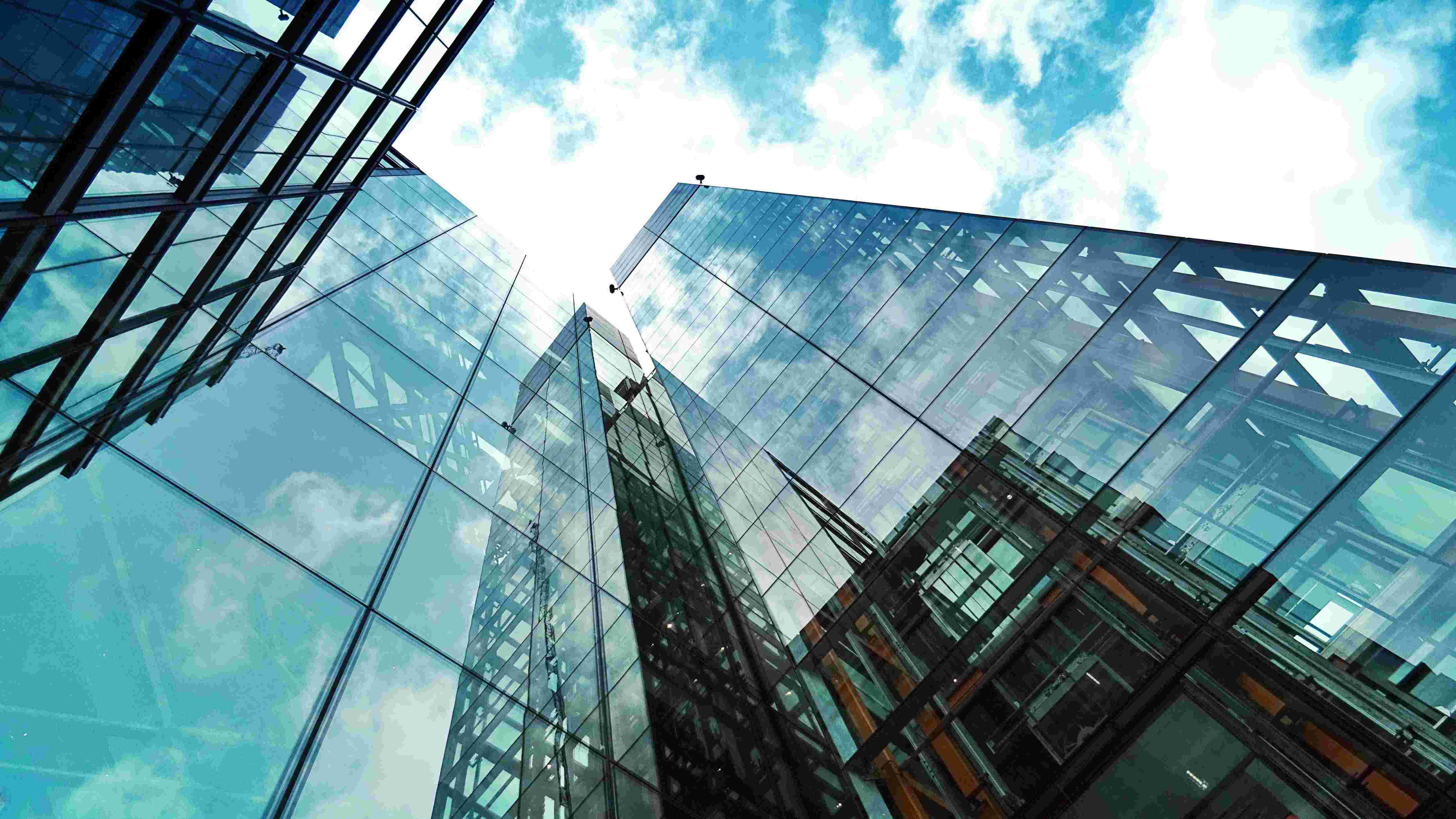 Glass commercial building architecture